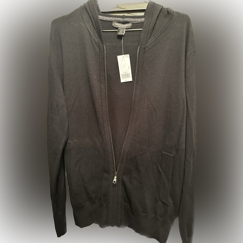 Brand New Men’s black dressy hoodie.  NWT